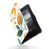 Reinforced rubber bumpers on the corners to protect your Kindle Paperwhite with Leaves design