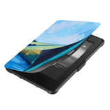 Magnetic attachment ensures cover is securely closed kindle case with Abstract Painting design