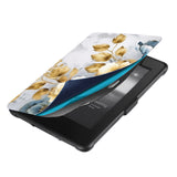 kindle foilo case with Flower Art design, Magnetic attachment ensures cover is securely closed