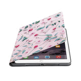Auto wake and sleep function of the personalized iPad folio case with Flat Flower 2 design 