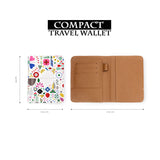 compact size of personalized RFID blocking passport travel wallet with Geometric Floral Patterns design