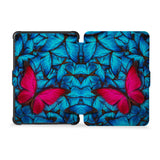 the whole front and back view of personalized kindle case paperwhite case with Butterfly design