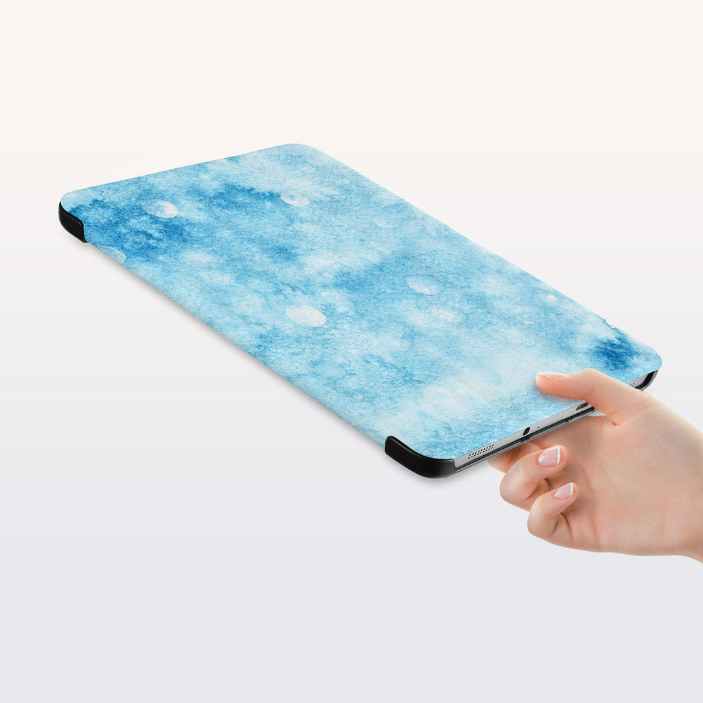 a hand is holding the Personalized Samsung Galaxy Tab Case with Winter design