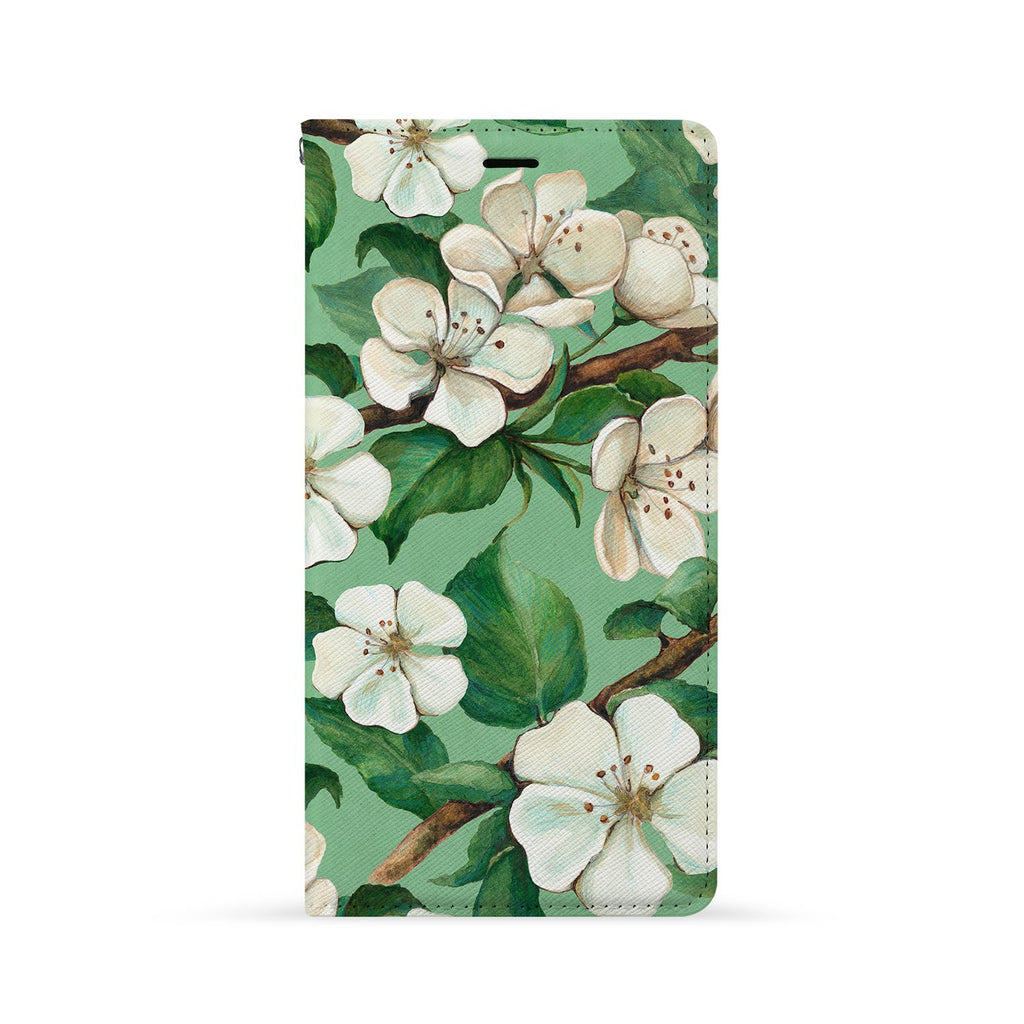Front Side of Personalized Huawei Wallet Case with Flower design