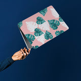 personalized microsoft laptop case features a lightweight two-piece design and Pink Flower 2 print