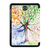 the back view of Personalized Samsung Galaxy Tab Case with Watercolor Flower design
