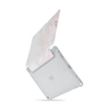 iPad SeeThru Casd with Pink Marble Design  Drop-tested by 3rd party labs to ensure 4-feet drop protection