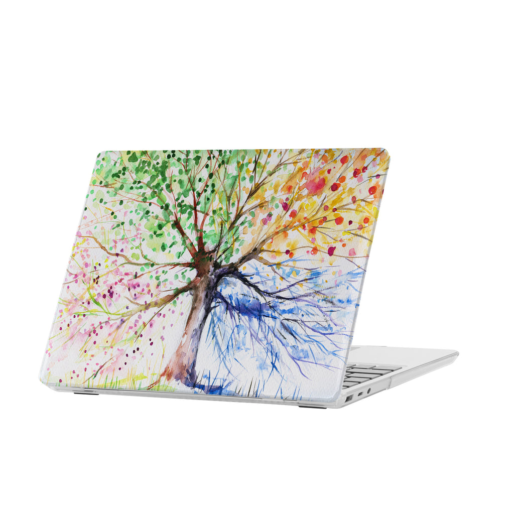 personalized microsoft laptop case features a lightweight two-piece design and Watercolor Flower print
