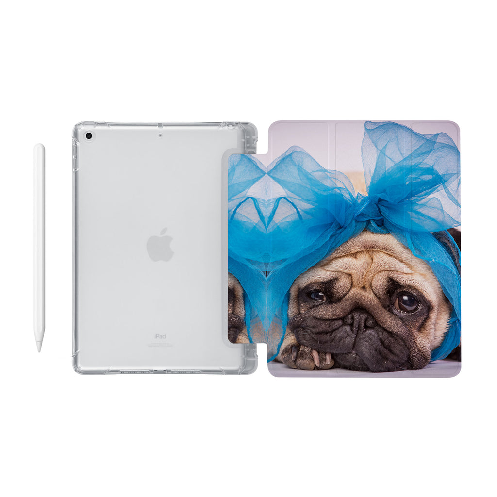 iPad SeeThru Casd with Dog Design Fully compatible with the Apple Pencil