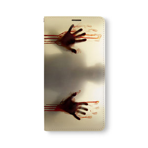 Front Side of Personalized Samsung Galaxy Wallet Case with Horror design