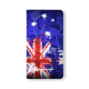 Front Side of Personalized Samsung Galaxy Wallet Case with NationalFlag design