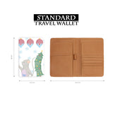 standard size of personalized RFID blocking passport travel wallet with Christmas Gouache design