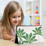 Enjoy the videos or books on a movie stand mode with the personalized iPad folio case with Flat Flower design