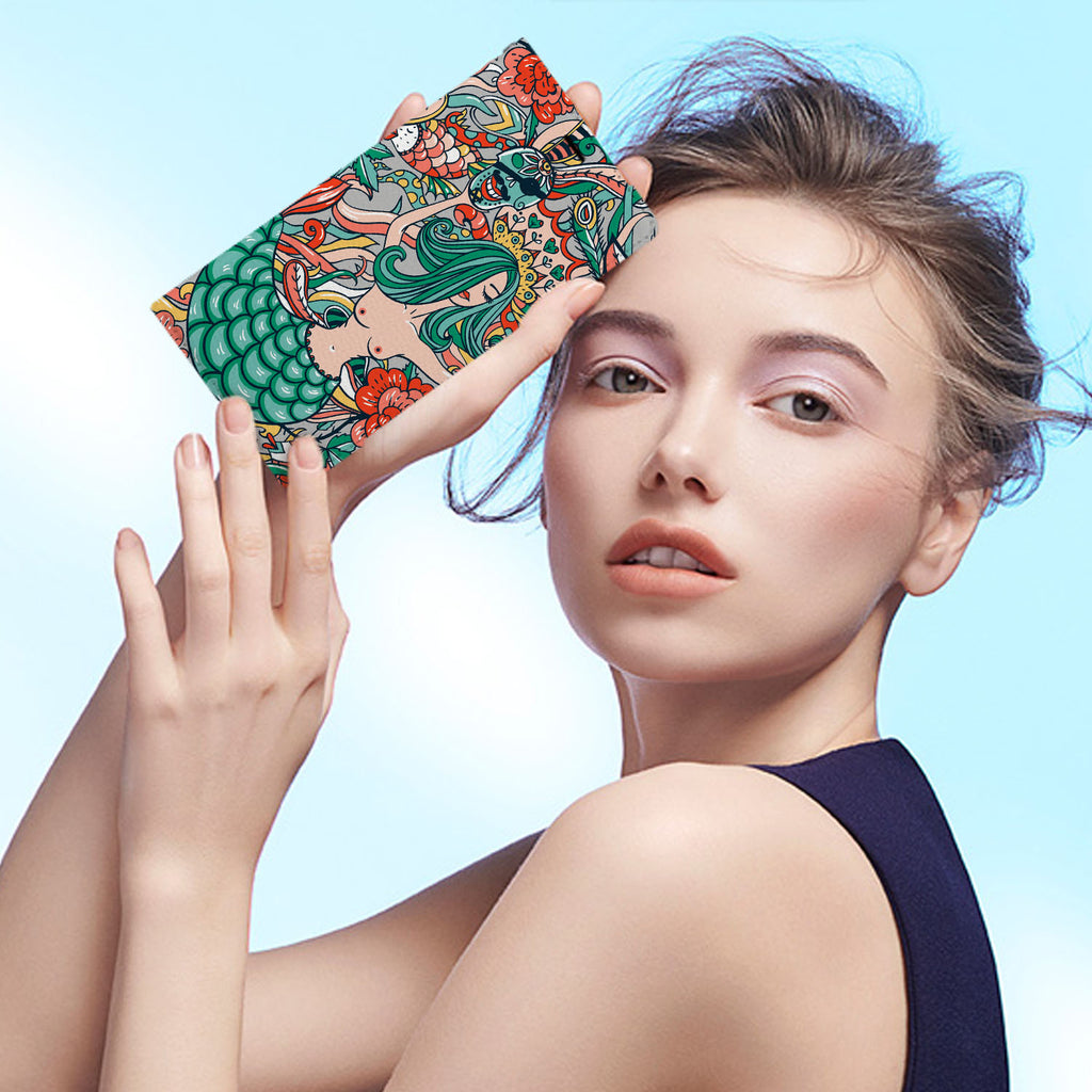 Personalized iPhone Wallet Case with Mermaid desig marries a wallet with an Samsung case, combining two of your must-have items into one brilliant design Wallet Case. 