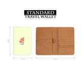 standard size of personalized RFID blocking passport travel wallet with Pumpkin Spice design