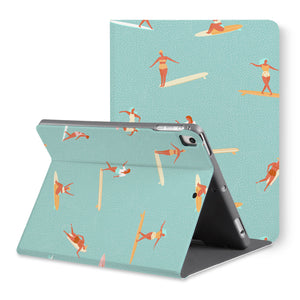 The back view of personalized iPad folio case with Summer design - swap