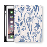frontview of personalized iPad folio case with Flower design