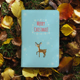 personalized RFID blocking passport travel wallet with Christmas design on maple leafs