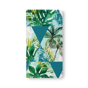 Front Side of Personalized Samsung Galaxy Wallet Case with GeometricFlower design