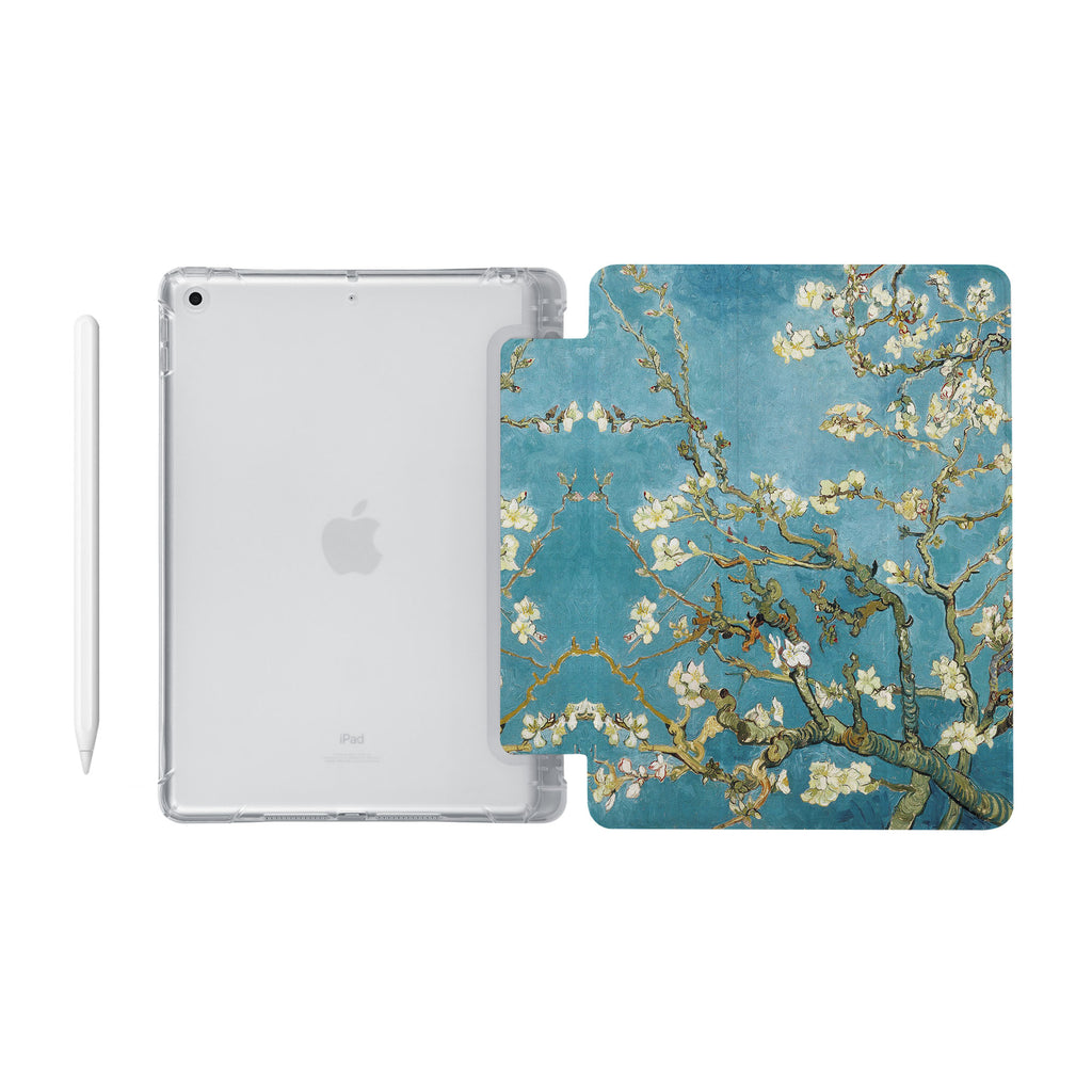 iPad SeeThru Casd with Oil Painting Design Fully compatible with the Apple Pencil