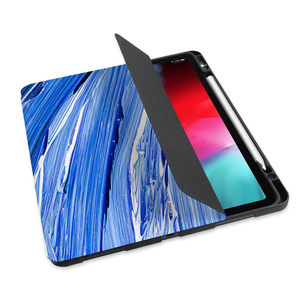 personalized iPad case with pencil holder and Futuristic design - swap