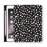 frontview of personalized iPad folio case with Polka Dot design