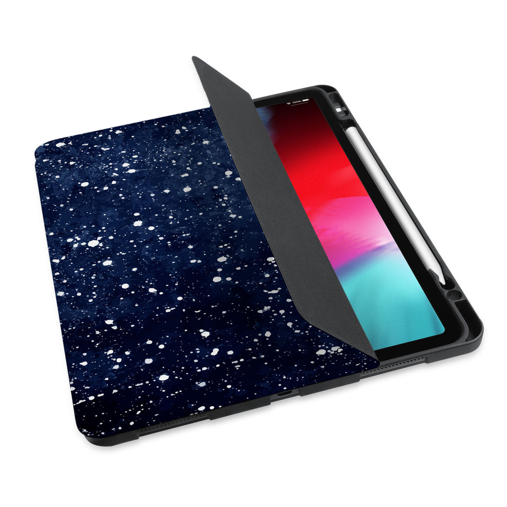 personalized iPad case with pencil holder and Galaxy Universe design - swap