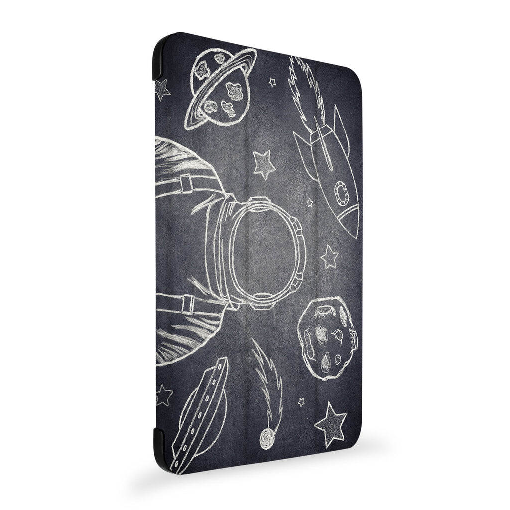 the side view of Personalized Samsung Galaxy Tab Case with Astronaut Space design
