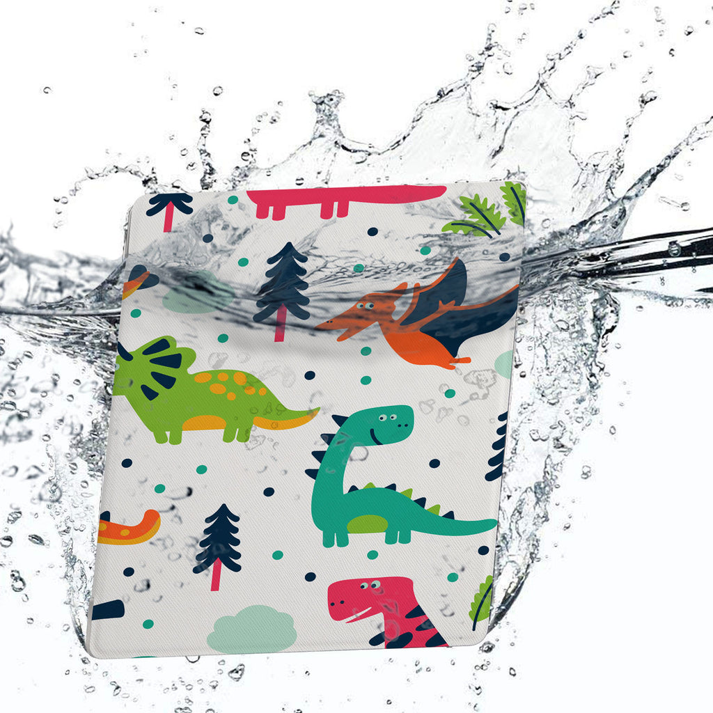 Water-safe fabric cover complements your Kindle Oasis Case with Dinosaur design