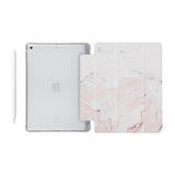 iPad SeeThru Casd with Pink Marble Design Fully compatible with the Apple Pencil