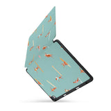personalized iPad case with pencil holder and Summer design