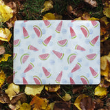 flat view of personalized RFID blocking passport travel wallet with Fruit Red design