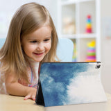 Enjoy the videos or books on a movie stand mode with the personalized iPad folio case with Abstract Ink Painting design