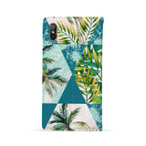 Back Side of Personalized Huawei Wallet Case with Geometric Flower design - swap