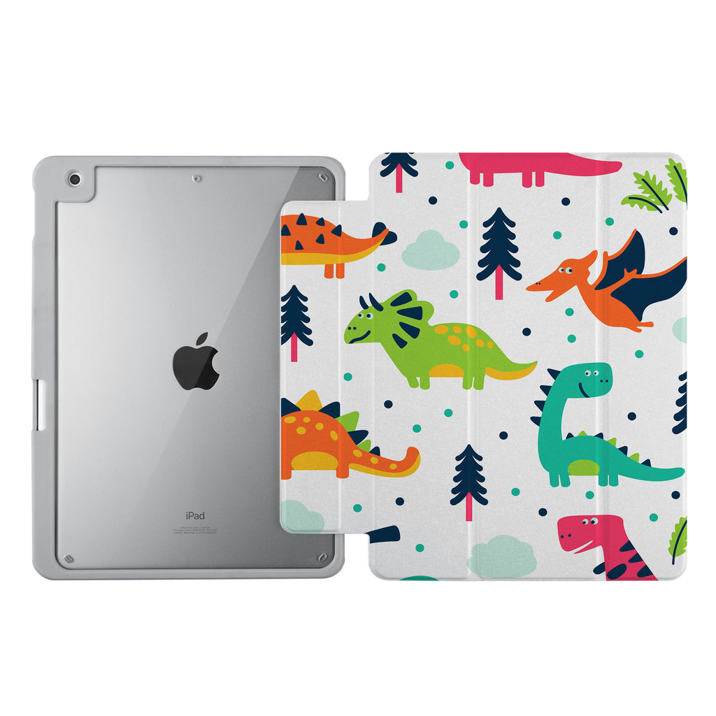 Vista Case iPad Premium Case with Dinosaur Design uses Soft silicone on all sides to protect the body from strong impact.