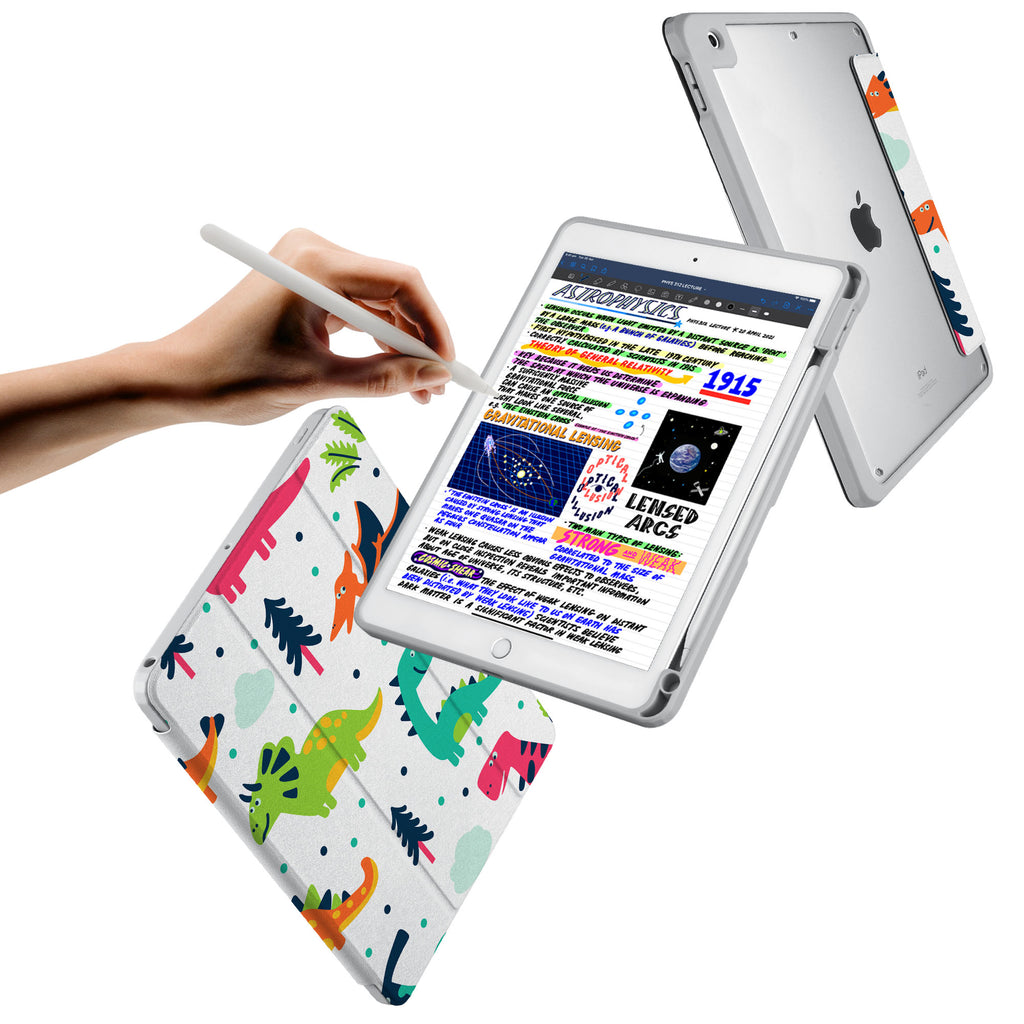 Vista Case iPad Premium Case with Dinosaur Design has trifold folio style designed for best tablet protection with the Magnetic flap to keep the folio closed.