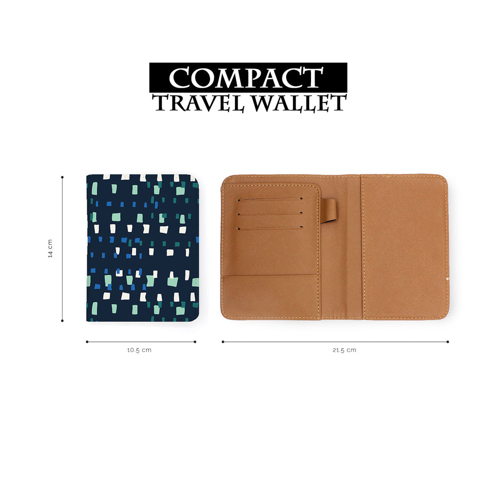 compact size of personalized RFID blocking passport travel wallet with Modern Floral design