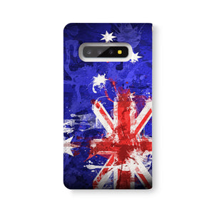 Back Side of Personalized Samsung Galaxy Wallet Case with NationalFlag design - swap