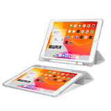 iPad SeeThru Casd with Simple Scandi Luxe Design Rugged, reinforced cover converts to multi-angle typing/viewing stand