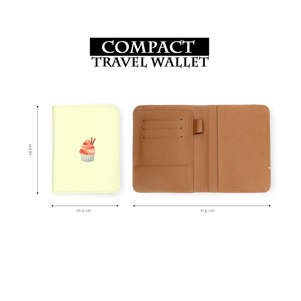 compact size of personalized RFID blocking passport travel wallet with Pumpkin Spice design