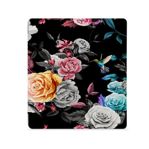 the Front View of Personalized Kindle Oasis Case with Black Flower design - swap