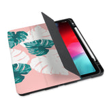 personalized iPad case with pencil holder and Pink Flower 2 design - swap