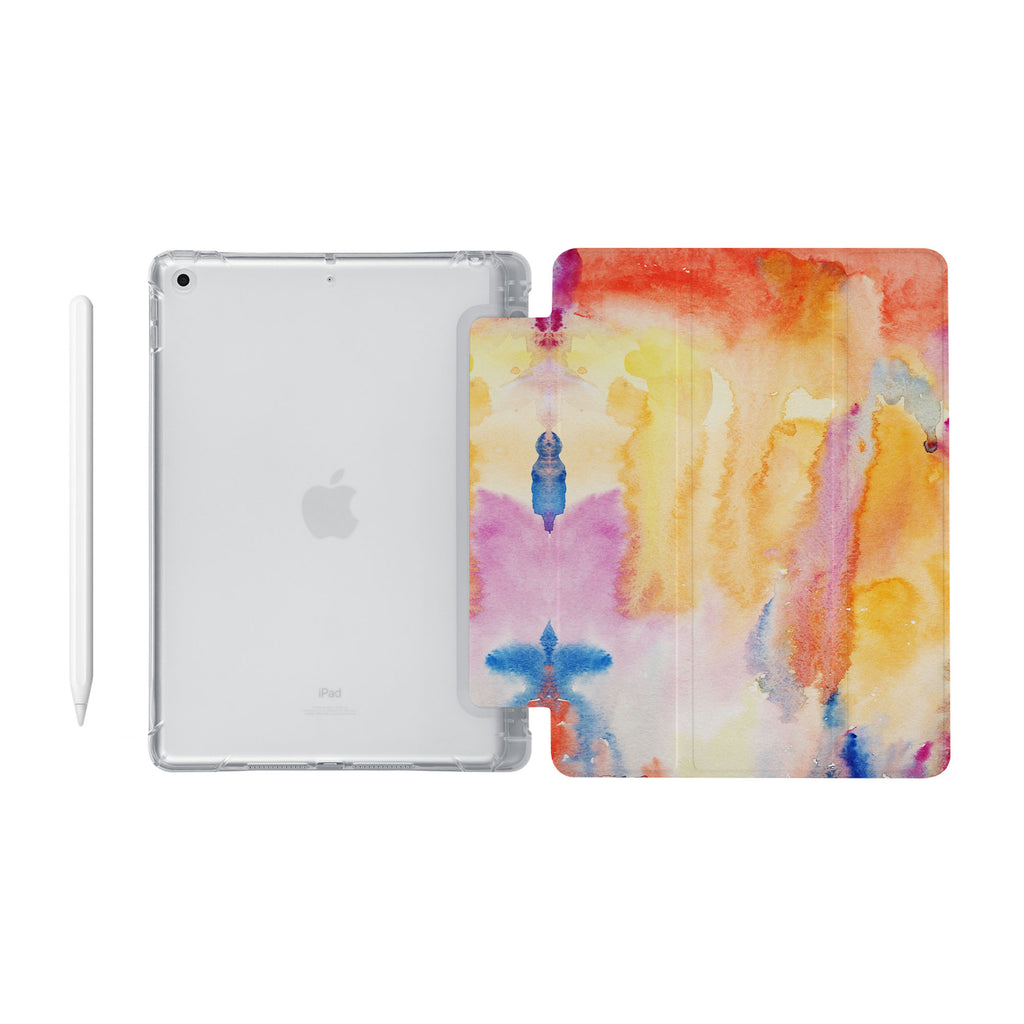 iPad SeeThru Casd with Splash Design Fully compatible with the Apple Pencil
