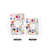 comparison of two sizes of personalized RFID blocking passport travel wallet with Geometric Floral Patterns design