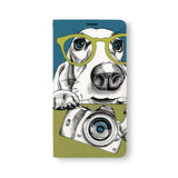 Front Side of Personalized Samsung Galaxy Wallet Case with Dog design