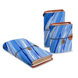 three size of midori style traveler's notebooks with Futuristic design