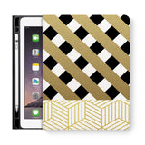 frontview of personalized iPad folio case with 8 design
