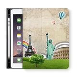 frontview of personalized iPad folio case with 4 design