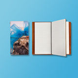 the front top view of midori style traveler's notebook with Dog design