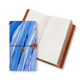 opened midori style traveler's notebook with Futuristic design